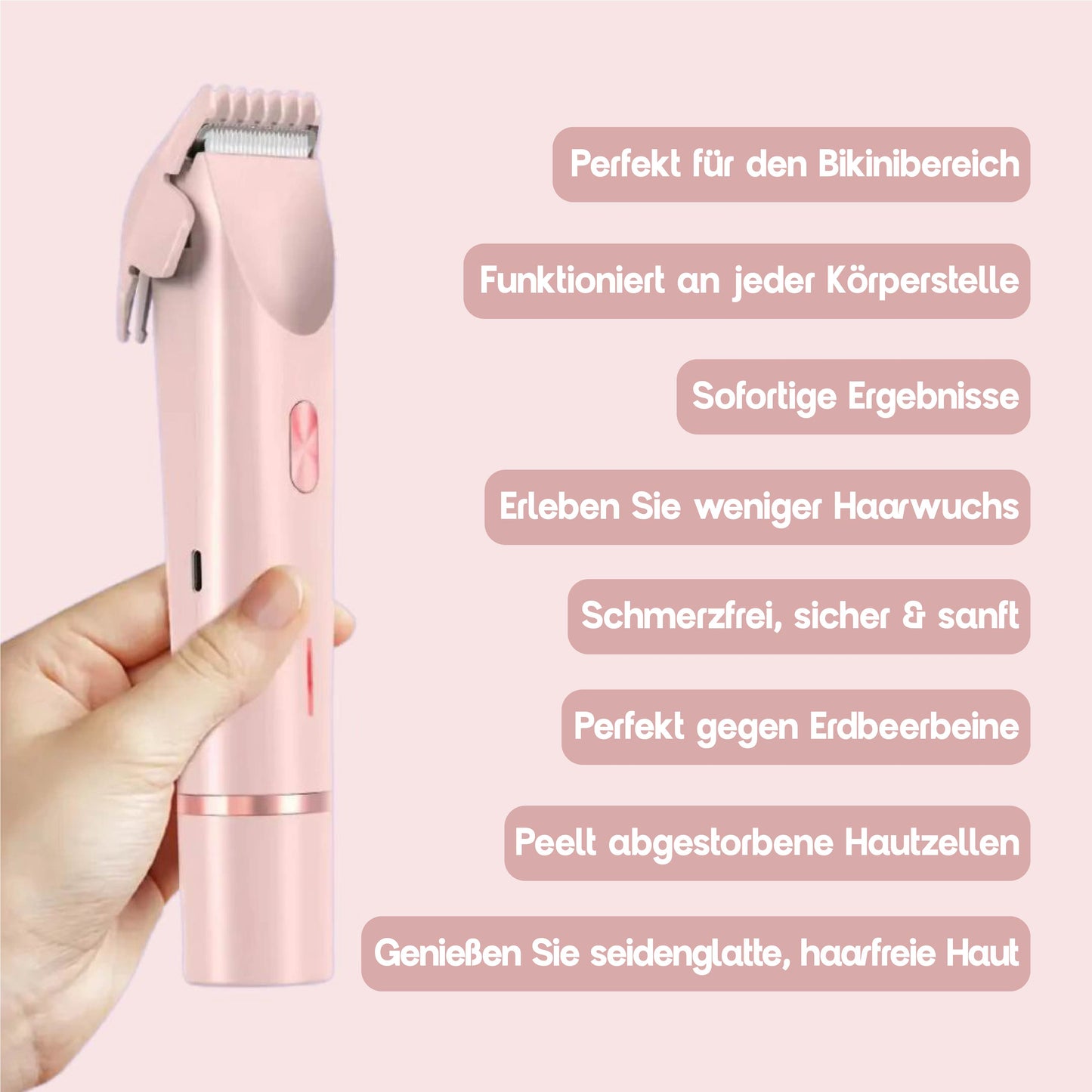 GlowShave - 2-in-1 Körperrasierer für Frauen