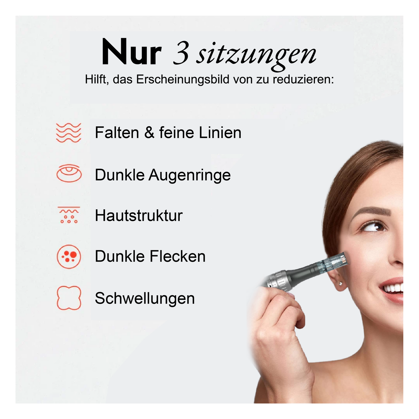 Wiederaufladbarer Microneedling Dermapen Pro mit 30 Ersatzpatronen