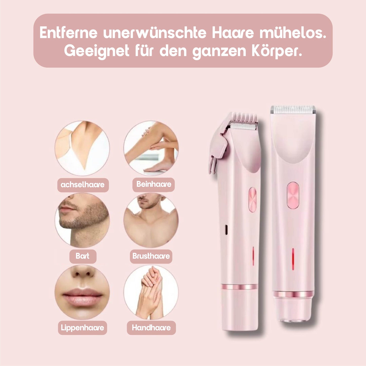 GlowShave - 2-in-1 Körperrasierer für Frauen