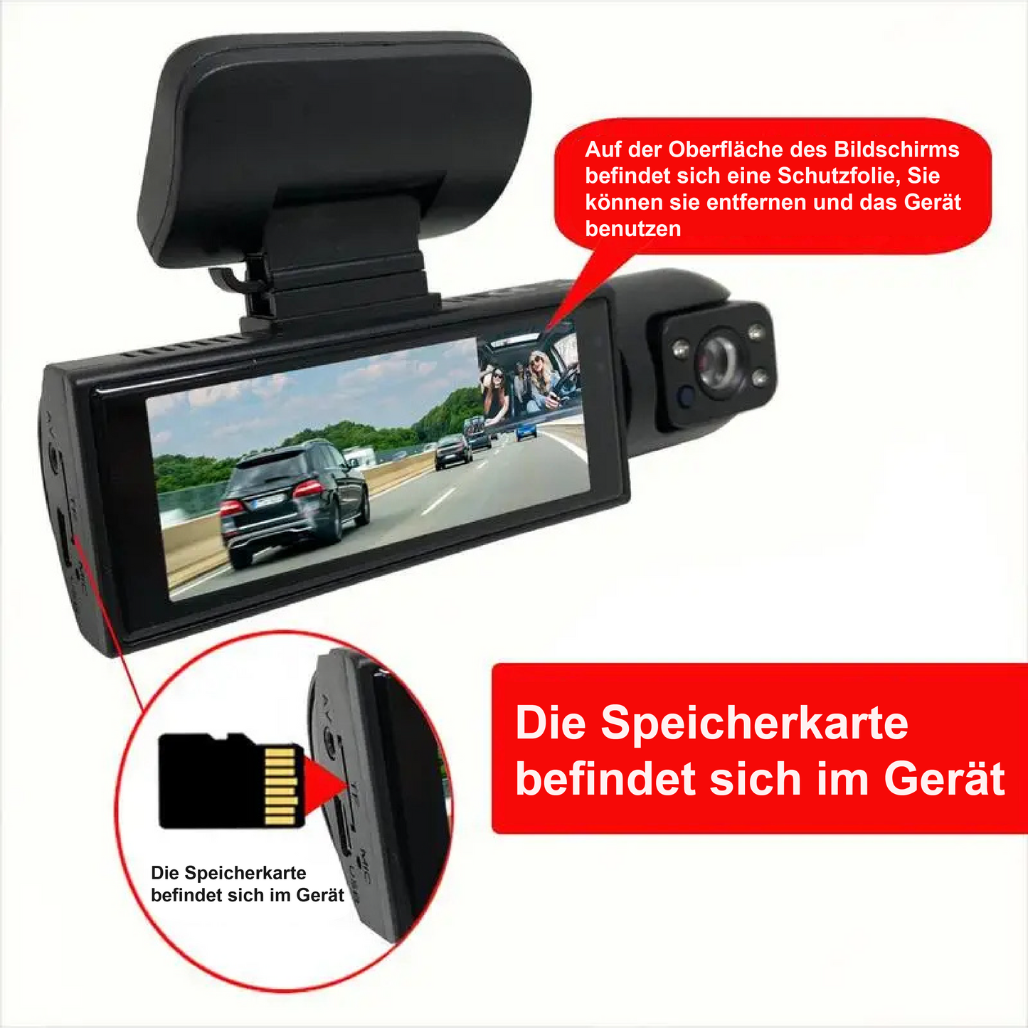 Enesy Front- und Rückfahr-Dashcam